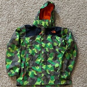 The North Face Kids Green Camo Raincoat